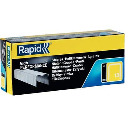 Rapid Strong 13/6 Staples 11830700 Galvanised Steel Silver Pack of 5000