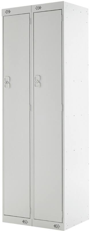 LINK51 Steel Locker 1 Door 2 nests Key lock 600 x 450 x 1,800 mm Grey