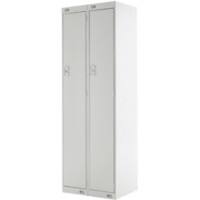 LINK51 Steel Locker 1 Door 2 nests Key lock 600 x 450 x 1,800 mm Grey