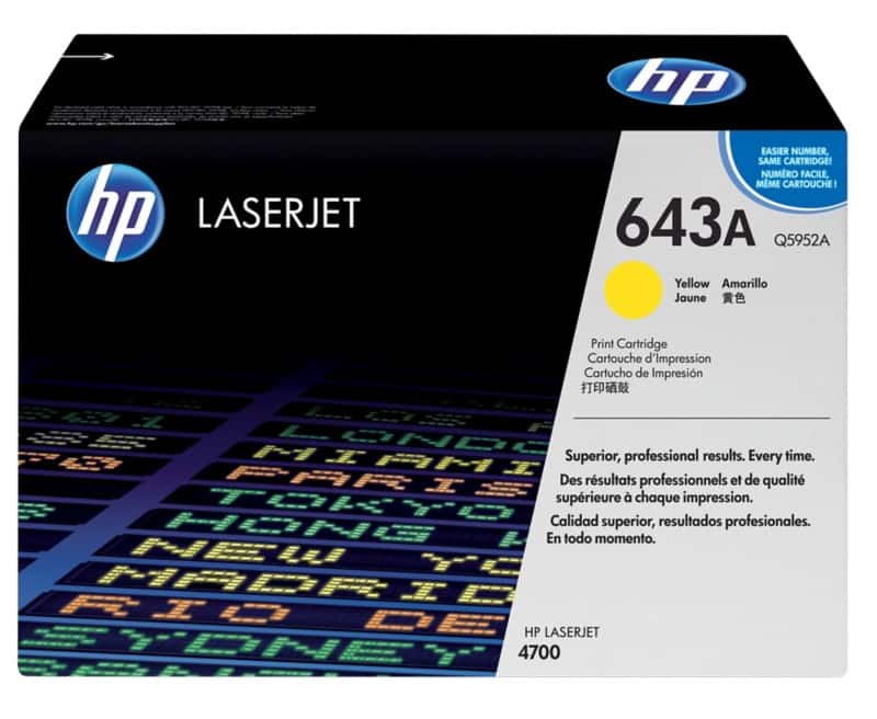 HP 643A Original Toner Cartridge Q5952A Yellow