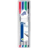 Staedtler Triplus 334 Fineliner Pen Fine 0.3 mm Assorted Pack of 4