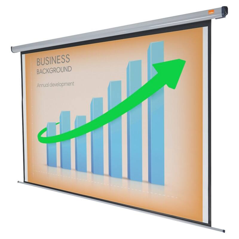Nobo Electric Wall Mounted Projection Screen 1901973 Format 4:3 240 × 180 cm