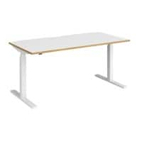 Dams International Elev8 Touch Electronically Height Adjustable Sit Stand Desk Rectangular Oak Melamine White 4 Feet 1,600 x 800 x 675 mm