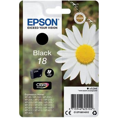 Epson 18 Original Ink Cartridge C13T18014012 Black