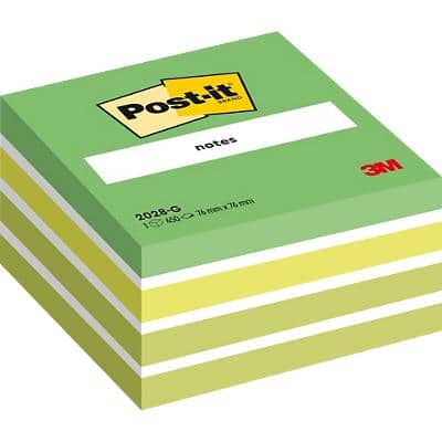 Post-it Sticky Notes Cube 76 x 76 mm Pastel Green 450 sheets