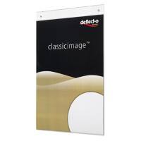 Deflecto Wall Mountable Sign Holder Polystyrene 323 x 6 x 212mm A4 Clear