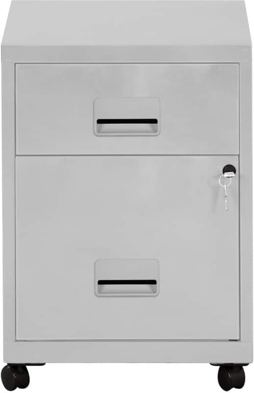 Pierre Henry COMBI Steel Filing Cabinet 2 Drawers Lockable 400 x 400 x 530 mm Grey