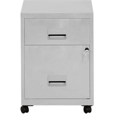 Pierre Henry Steel Filing Cabinet with 2 Lockable Drawers COMBI 400 x 400 x 530 mm Grey