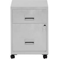 Pierre Henry Steel Filing Cabinet with 2 Lockable Drawers 410 x 410 x 530 mm Grey