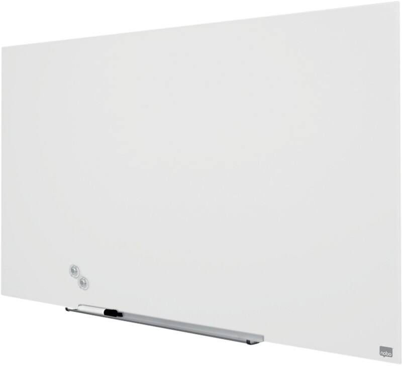 Nobo impression pro wall mountable magnetic glassboard 126 x 71 cm brilliant white