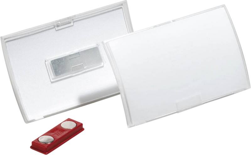 DURABLE Click-Fold Name Badge Magnet 7.5 x 4 cm Plastic Pack of 10