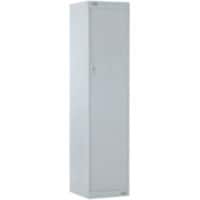 LINK51 Steel Locker with 1 Door Standard Deadlock Lockable with Key 500 x 450 x 1800 mm Grey