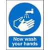 Stewart Superior Europe Mandatory Sign Wash Hands PVC 15 x 20 cm
