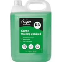 Super Professional Products Green Washing Up Liquid D3 2 Bottles of 5 L