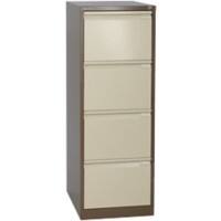 Bisley Filing Cabinet with 4 Lockable Drawers 1643 470 x 620 x 1310mm Brown & Cream