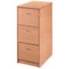 Dams Filing Cabinet with 3 Lockable Drawers Deluxe 480 x 650 x 1040mm Beech