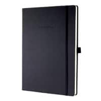 Sigel Notebook Conceptum A4 Ruled Casebound Hardback Black Perforated 194 Pages 97 Sheets