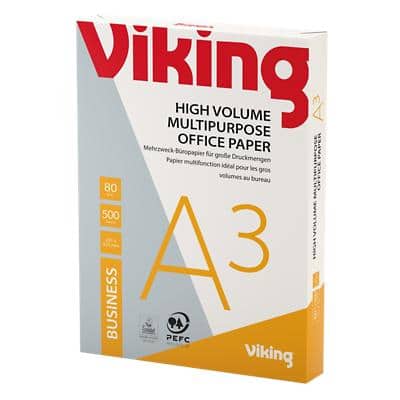 Viking Business A3 Printer Paper 80 gsm Smooth White 500 Sheets