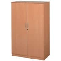 Dams International Regular Door Cupboard Melamine 3 Shelves Lockable 1,020 x 550 x 1,600 mm Beech Brown