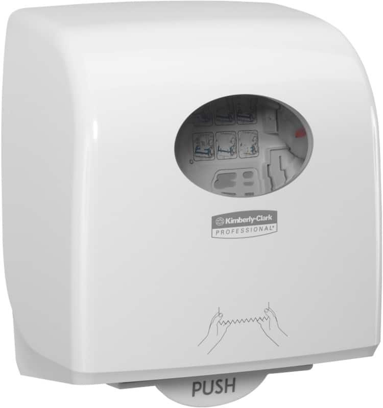 AQUARIUS 7955 Hand Towel Roll Dispenser Plastic Lockable Manual White