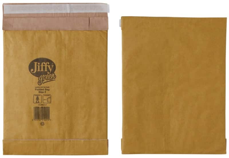 Jiffy Padded Envelopes Brown Plain 195 (W) x 280 (H) mm Peel and Seal 90 gsm Pack of 100