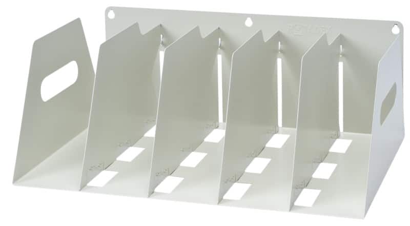 Rotadex Filing Rack Holds 5 Lever arch Files Steel White 16 x 42.5 x 30 cm