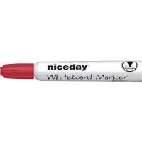 Niceday WBM2.5 Whiteboard Marker Bullet Red Pack of 12