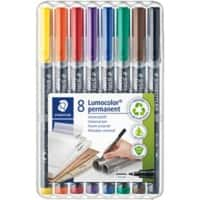 STAEDTLER Lumocolor 318 OHP Marker Fine Felt Tip Assorted Pack of 8