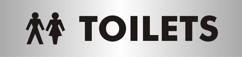 Sign Toilets Wall Mounted PVC (Polyvinyl Chloride) 19 x 4.5 cm