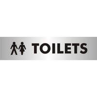 Sign Toilets Wall Mounted PVC (Polyvinyl Chloride) 19 x 4.5 cm