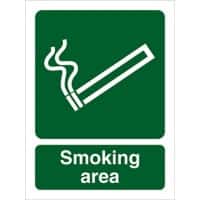 Mandatory Sign Smoking Area Wall Mounted PVC (Polyvinyl Chloride) 30 x 40 cm