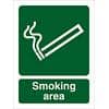 Mandatory Sign Smoking Area PVC 30 x 40 cm
