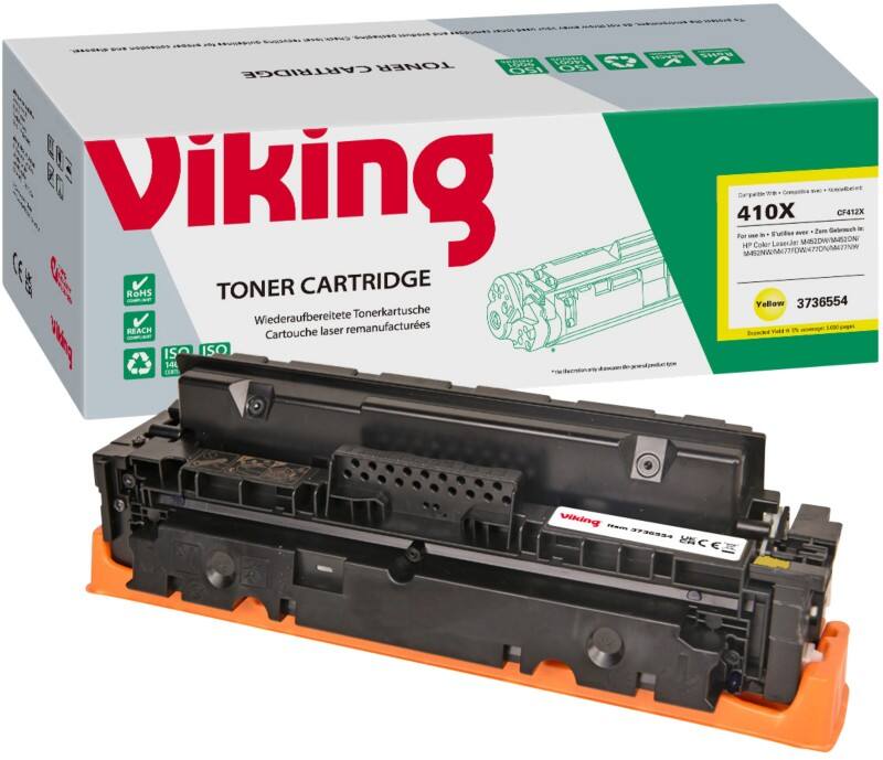 Viking 410X Compatible HP Toner Cartridge CF412X Yellow
