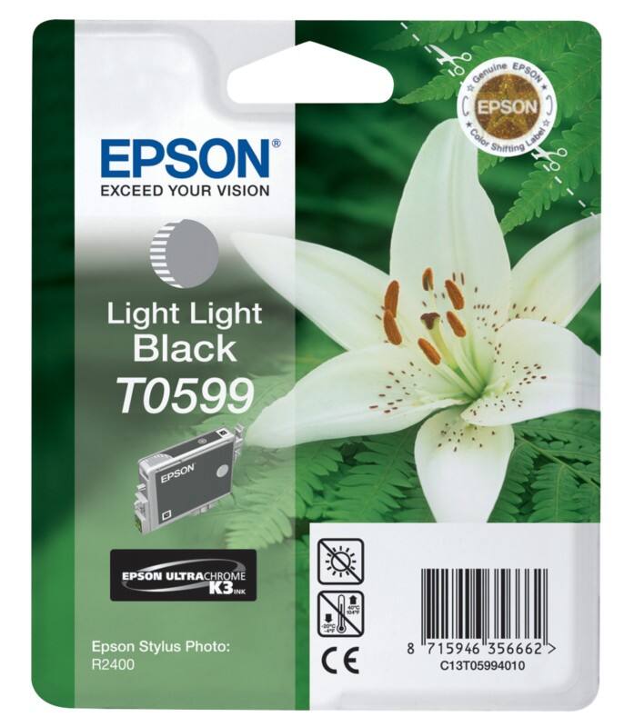 Epson T0599 Light Black Printer Ink Cartridge, T059940
