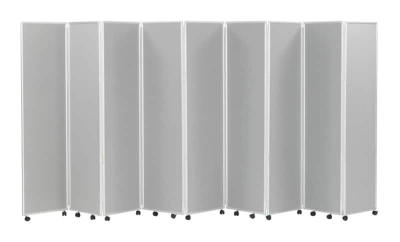 Concertina Screen with 9 Screens Grey 560 x 1,800 mm