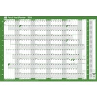SASCO Fiscal Year Planner Mounted 2023, 2024 Landscape Green English 91.5 x 61 cm