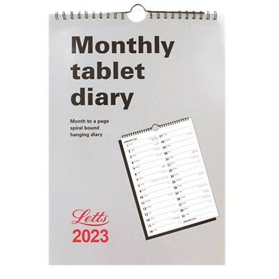 Letts Calender 2023 1 Month per page Portrait White English 21 x 0.5 x 29.5 cm