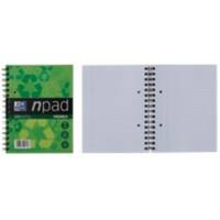 OXFORD Notebook Npad A5+ Ruled Spiral Bound Cardboard Hardback Green Perforated 200 Pages 100 Sheets