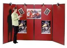 Display Stand 4 Nyloop Fabric 914 (W) x 1,829 (H) mm Red