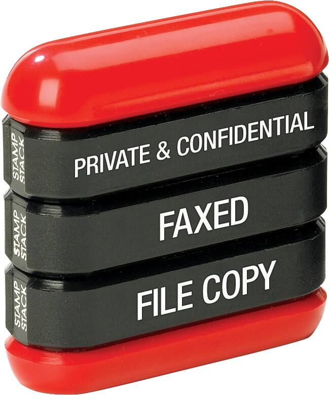 Trodat Self-Inking Stamp Stack 46 x 21mm Black, Red