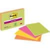 Post-it Super Sticky Large Meeting Notes 152 x 101 mm Neon Assorted Colours Rectangular 4 Pads of 45 Sheets