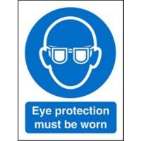 Mandatory Sign Eye Protection Must Be Worn PVC 15 x 20 cm