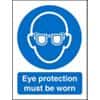Mandatory Sign Eye Protection Must Be Worn PVC 15 x 20 cm