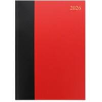 Letts Diary Business 2025 A4 1 Day on 2 pages Polyurethane Black, Red English