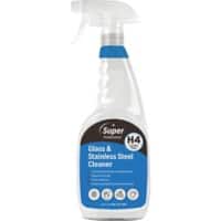 Super Professional Products H4 Glass & Stainless Steel Cleaner 750ml 6 Bottles