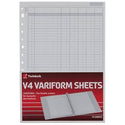 Twinlock Refill Sheets 75931 A4 21 x 29.7 cm White 75 Sheets