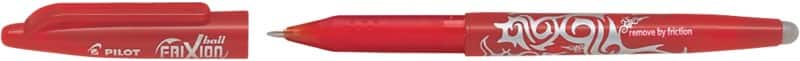 Pilot FriXion Ball non-retractable Rollerball Pen Red 0.35 mm Medium Refillable 50% Recycled Pack of 12