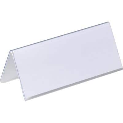 DURABLE Desk Name Plate Clear 150 x 61mm Pack of 25