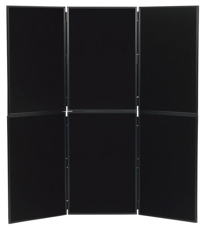 Display Stand 6 Nyloop Fabric 610 (W) x 915 (H) mm Black Double Deck