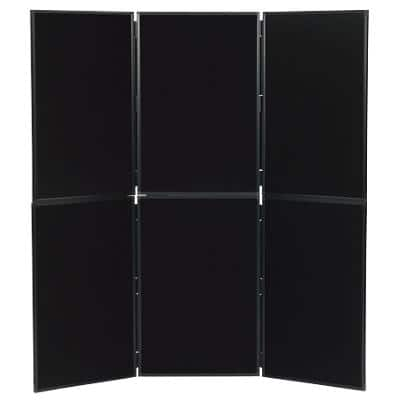 Freestanding Display Stand Nyloop Fabric Double Deck 610 x 915mm Black